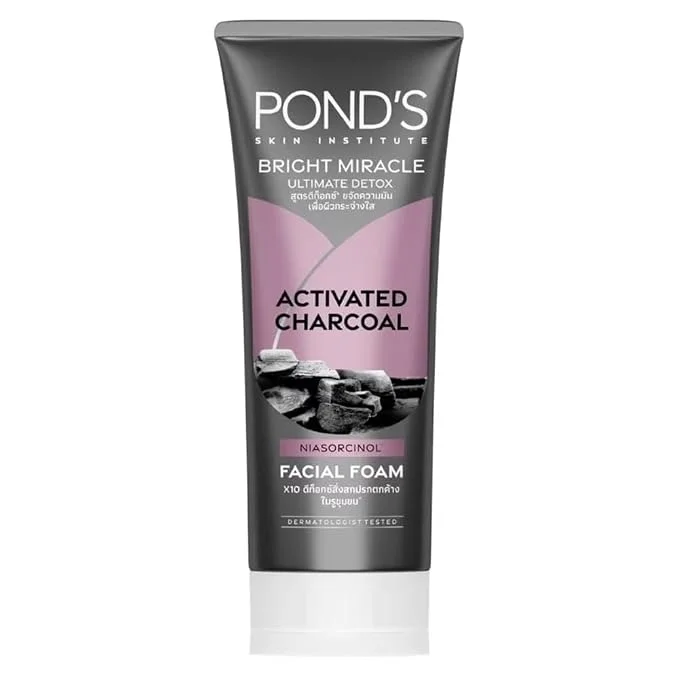 Pond's Bright Miracle Ultimate Detox Activated Charcoal Facial Foam 100gm — OG Carecraft luxury skincare