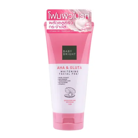 Baby Bright AHA & Gluta Whitening Facial Foam (120g) — OG Carecraft luxury skincare