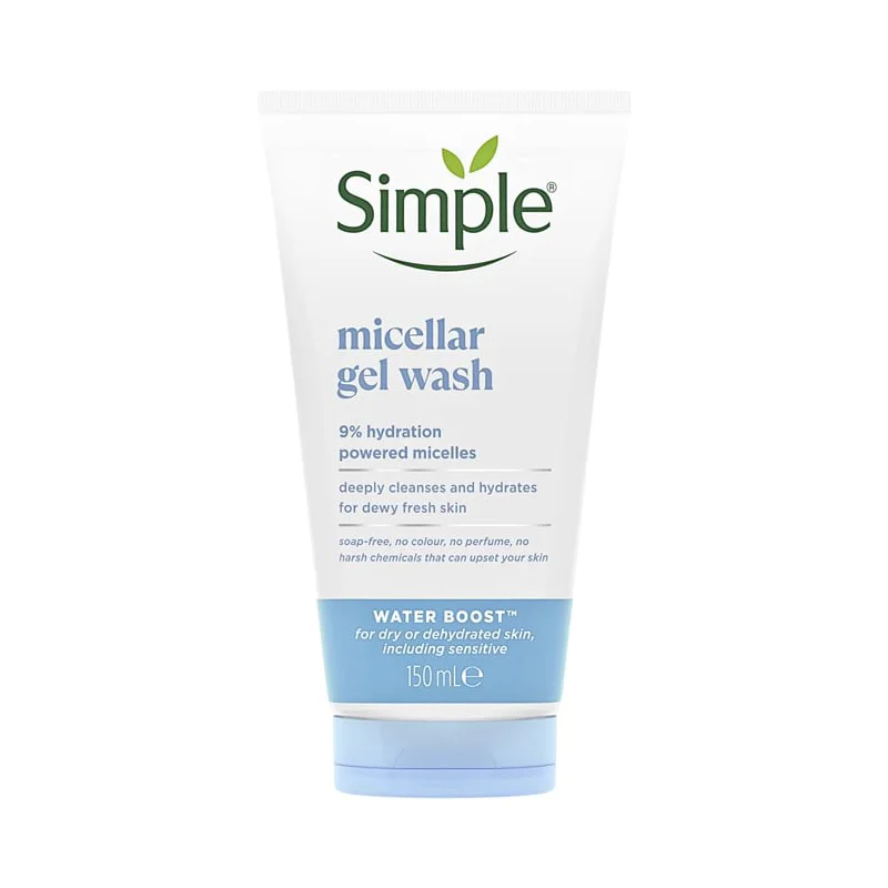 Simple Water Boost Micellar Facial Gel Wash (150ml) — OG Carecraft luxury skincare